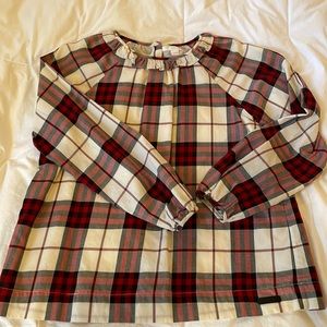 Burberry girl’s red plaid top